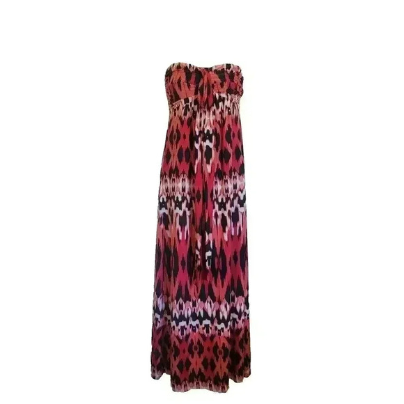 Soma Dress Multicolor Geometric Pattern Tribal Sleeveless Maxi Woman's XS Party - Picture 1 of 6
